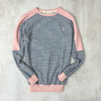 OUTLET⚠️BUZO RUSTICO GRIS CON ROSADO CLARO