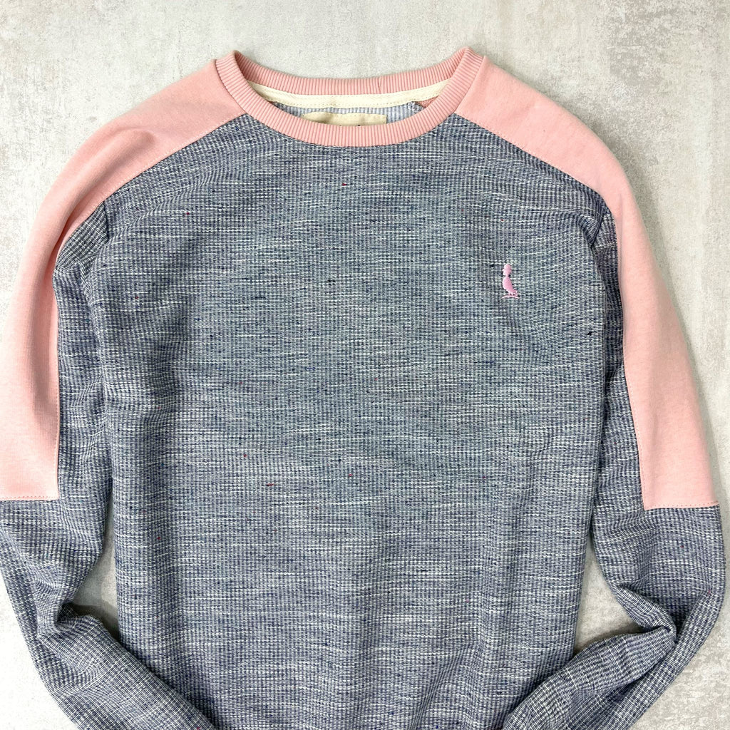 OUTLET⚠️BUZO RUSTICO GRIS CON ROSADO CLARO