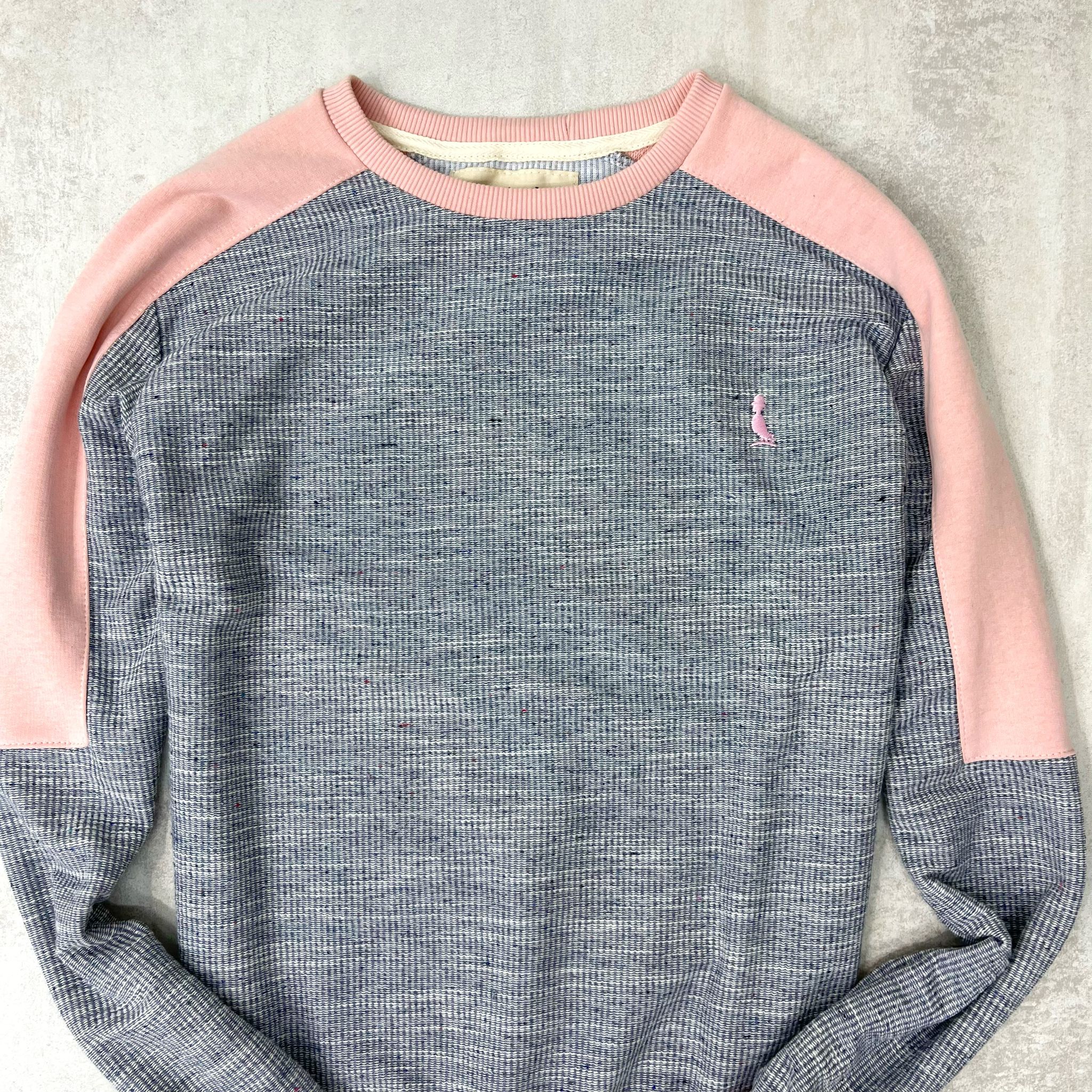 OUTLET⚠️BUZO RUSTICO GRIS CON ROSADO CLARO