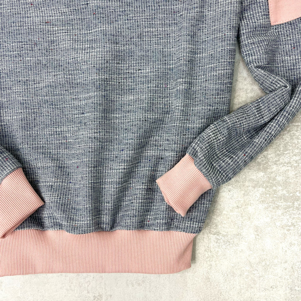 OUTLET⚠️BUZO RUSTICO GRIS CON ROSADO CLARO