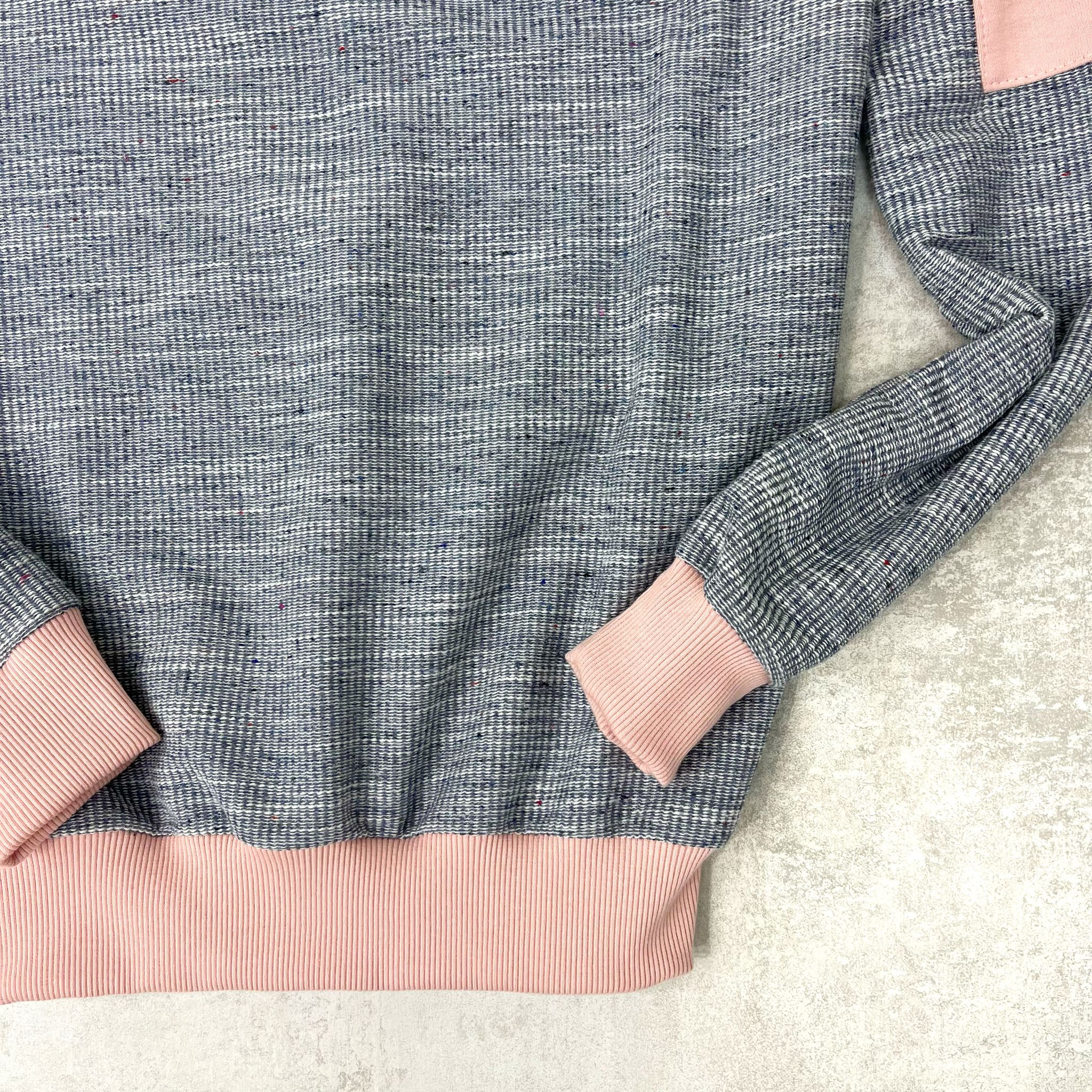 OUTLET⚠️BUZO RUSTICO GRIS CON ROSADO CLARO