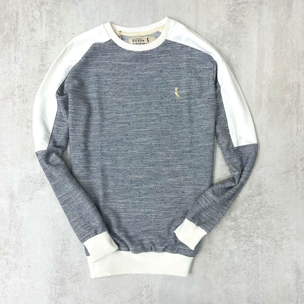 OUTLET⚠️BUZO RUSTICO GRIS CON BLANCO