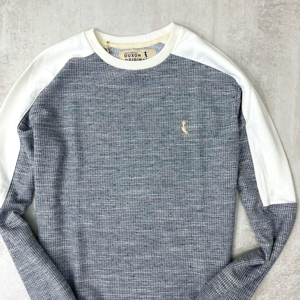 OUTLET⚠️BUZO RUSTICO GRIS CON BLANCO