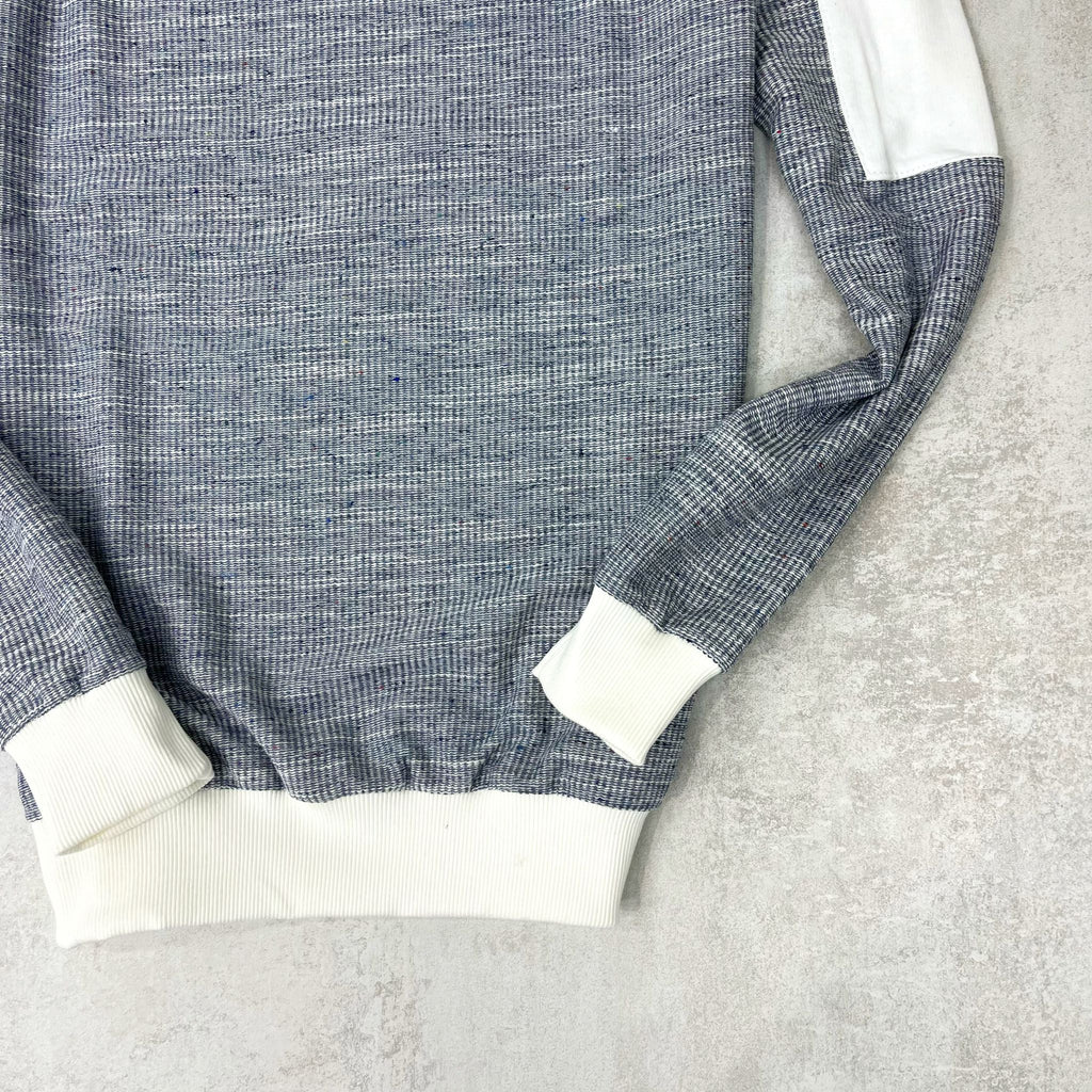 OUTLET⚠️BUZO RUSTICO GRIS CON BLANCO