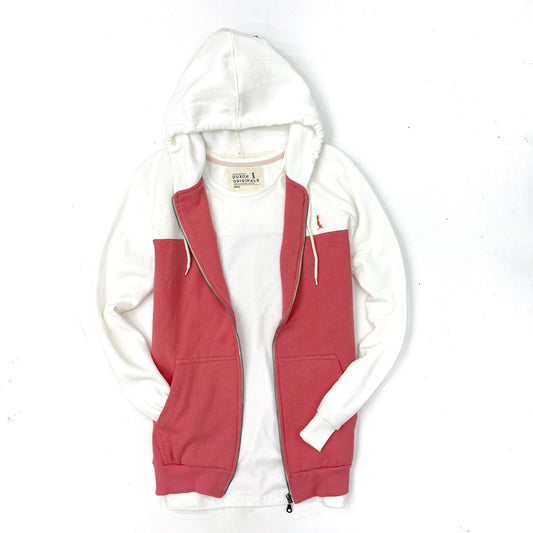 CAMPERA ALASKA BLANCO Y SALMON