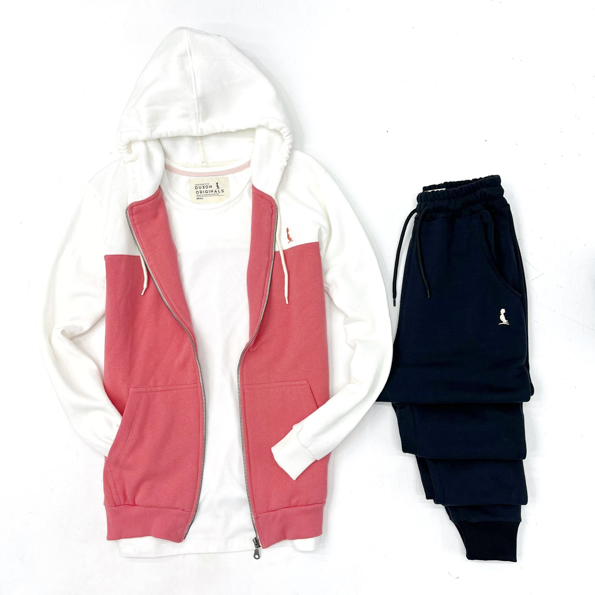 CAMPERA ALASKA BLANCO Y SALMON