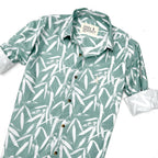 MEGA SALE 🔥CAMISA ESTAMPADA HOJAS VERDE