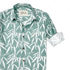 MEGA SALE 🔥CAMISA ESTAMPADA HOJAS VERDE