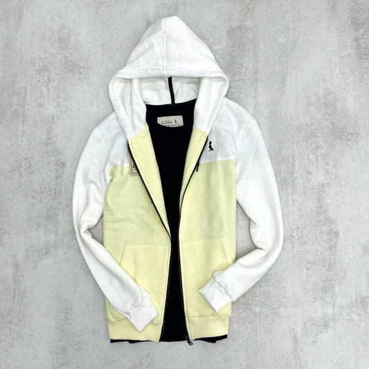 CAMPERA ALASKA BLANCO Y AMARILLO