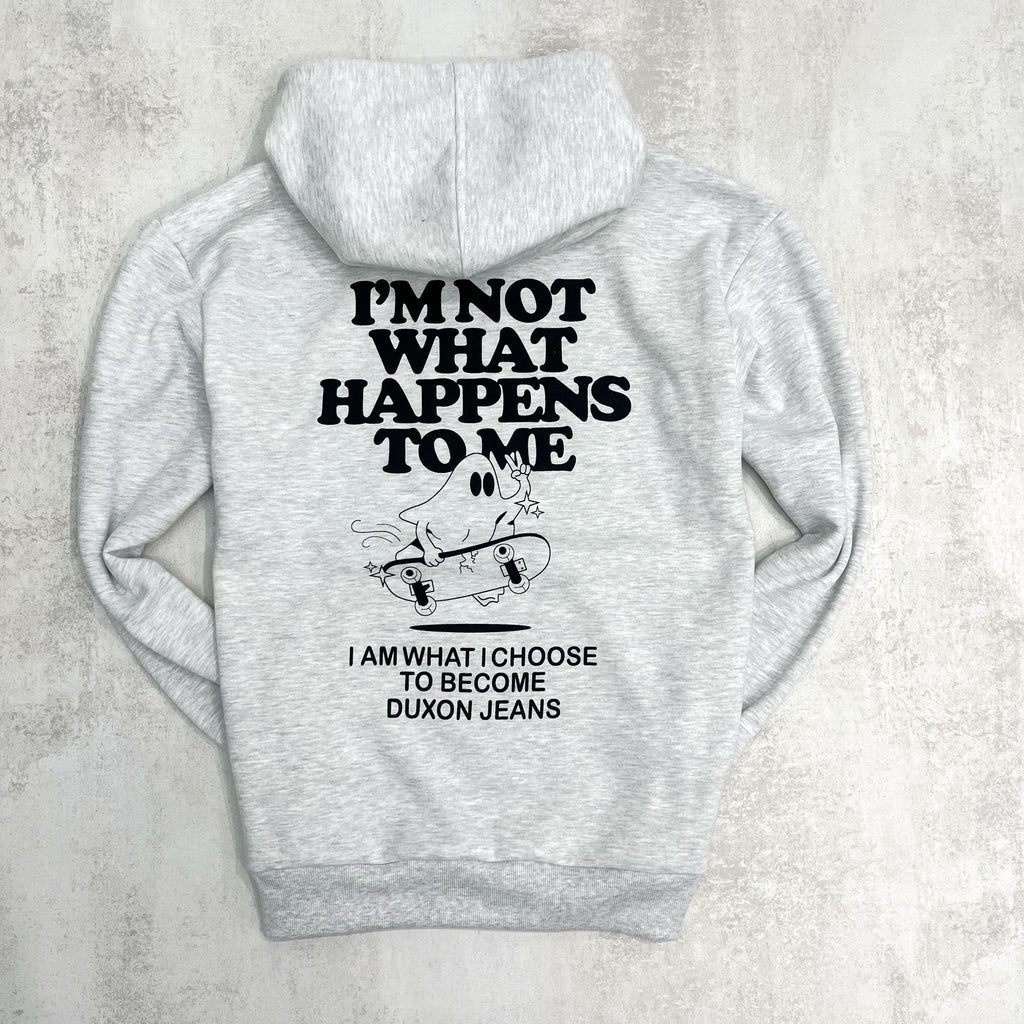 20% OFF🔥 CANGURO OVERSIZE DOBLE ESTAMPA “GHOST” COLOR GRIS CLARO MELANGE