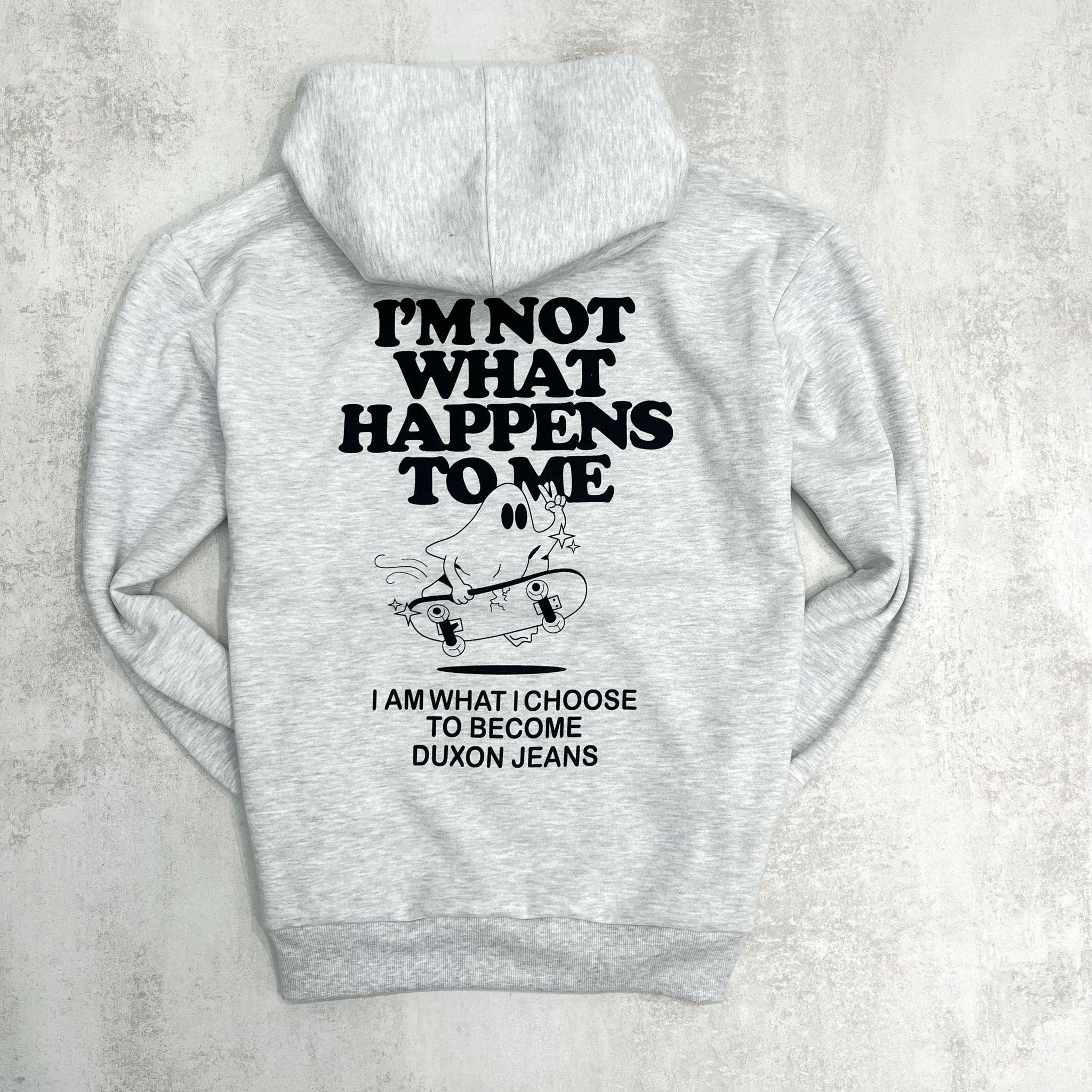 20% OFF🔥 CANGURO OVERSIZE DOBLE ESTAMPA “GHOST” COLOR GRIS CLARO MELANGE