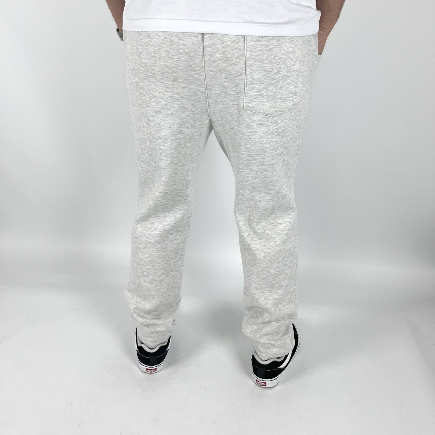 JOGGER DEPORTIVO BÁSICO, GRIS CLARO MELANGE