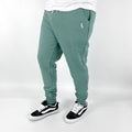 PANTALON JOGGER CON PUÑO VERDE PIEDRA