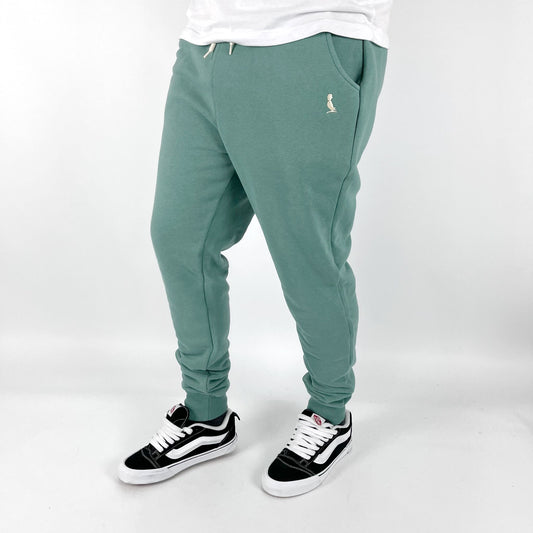 PANTALON JOGGER CON PUÑO VERDE PIEDRA