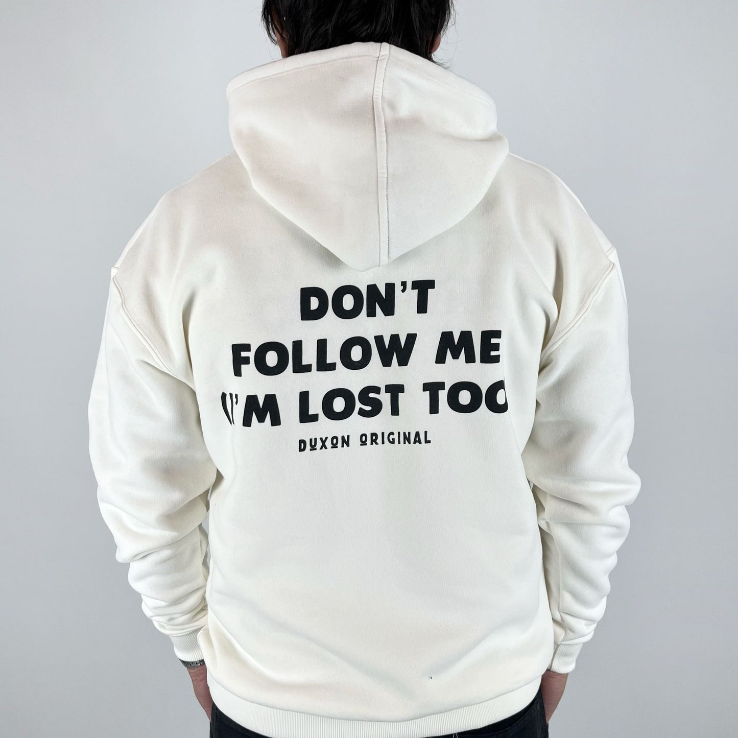 FLASH SALE 🔥40% OFF🔥 CANGURO DOBLE ESTAMPA "DON´T FOLLOW ME" EN NATURAL.