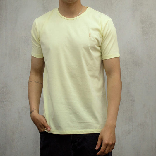 REMERA BASICA AMARILLO CLARO