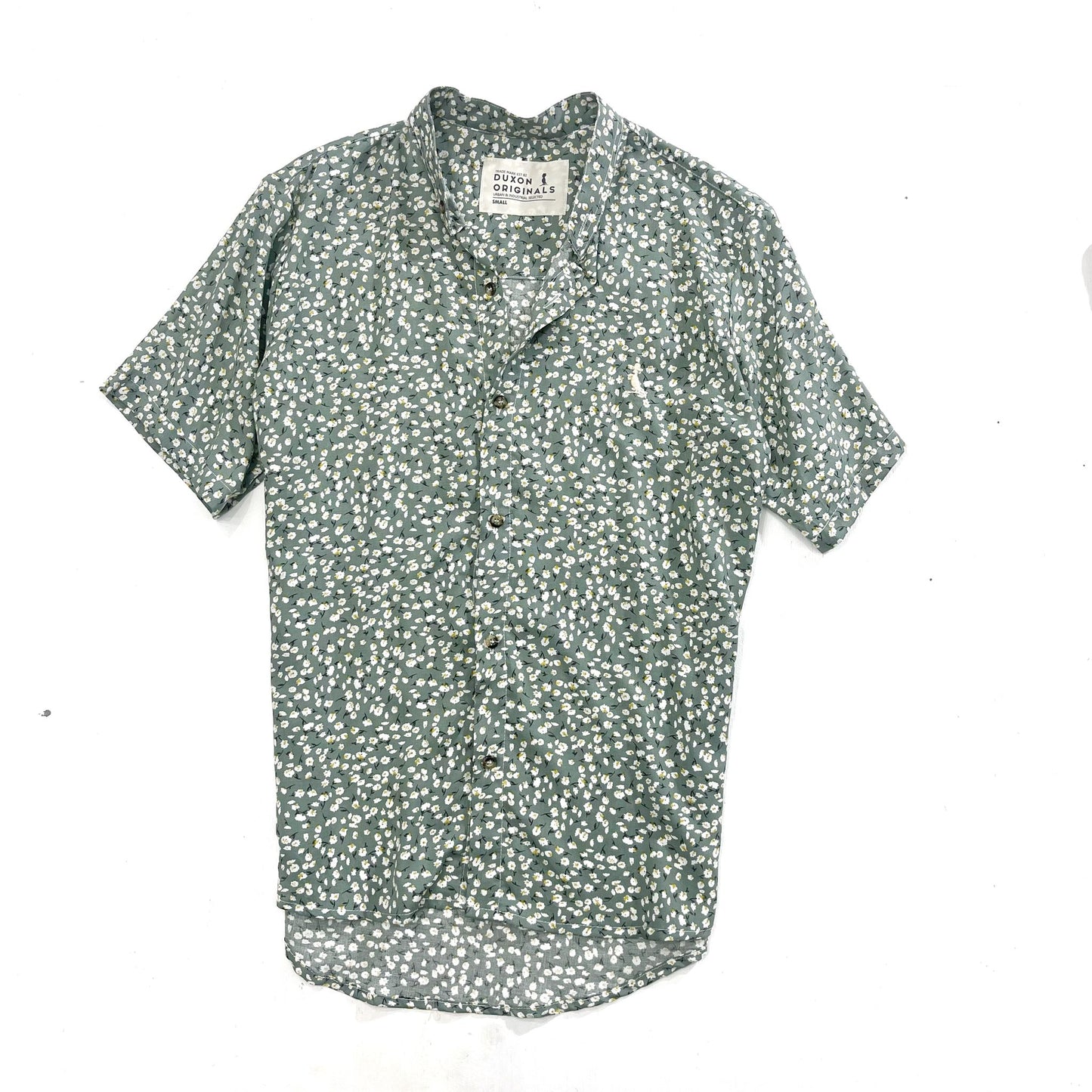 CAMISA MAO MANGA CORTA VERDE FLORES