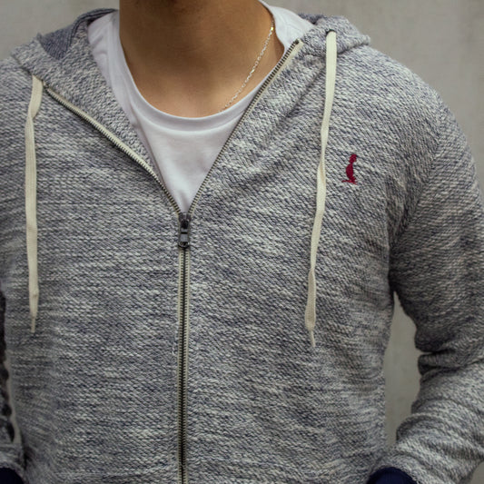 CAMPERA RÚSTICA CON PUÑOS AZULES