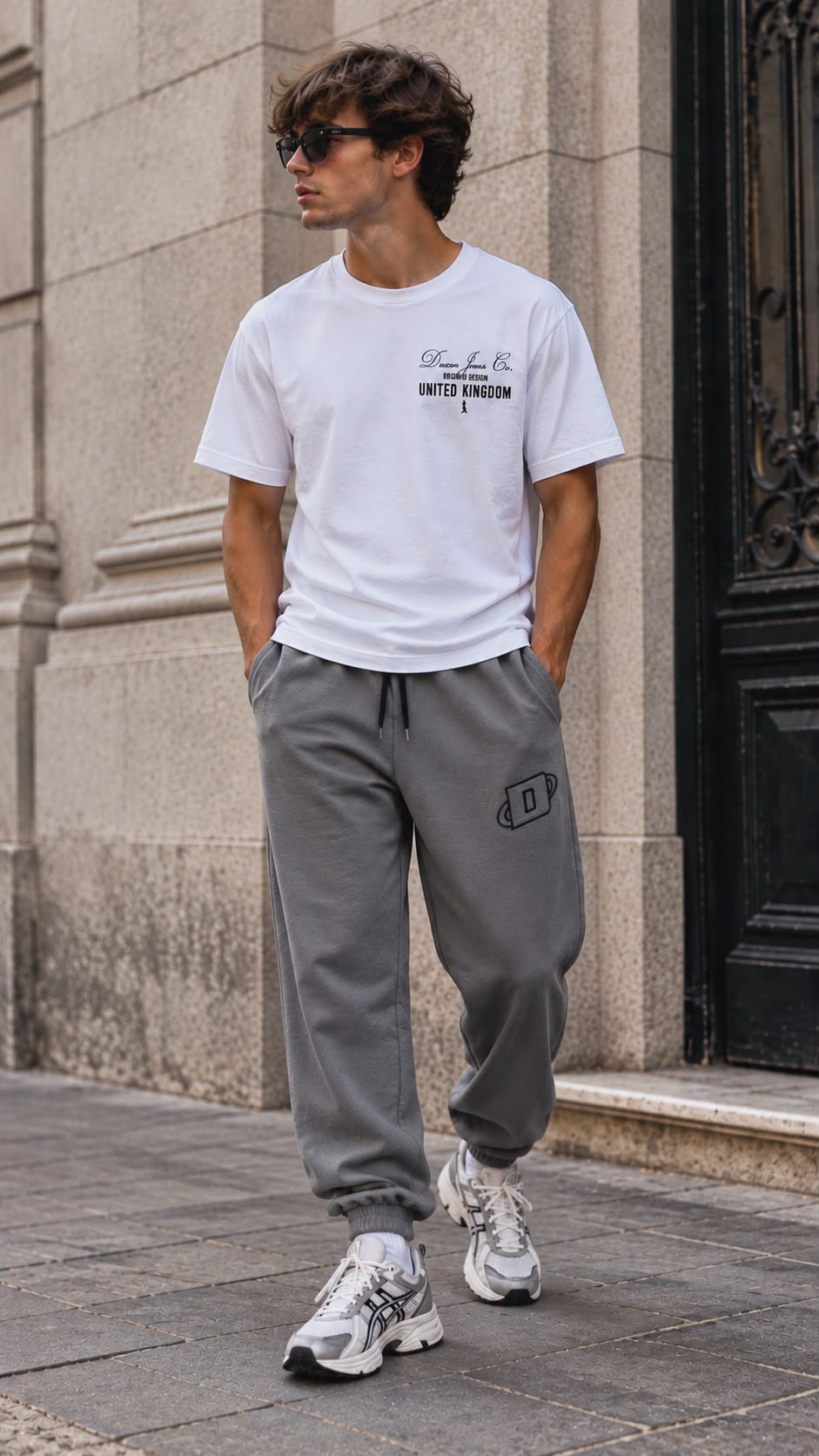 Jogger deportivo con puño