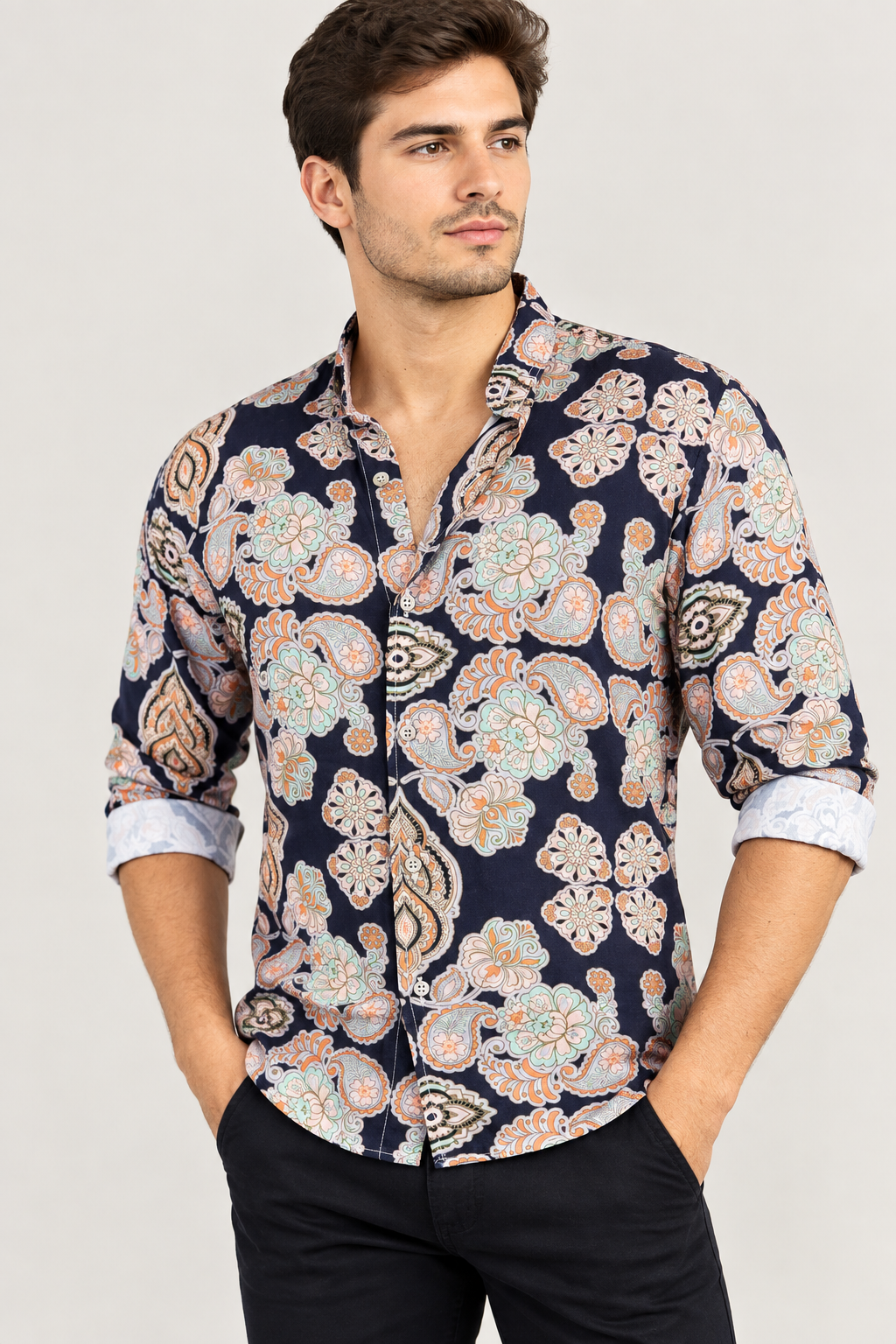 Camisa estampada.