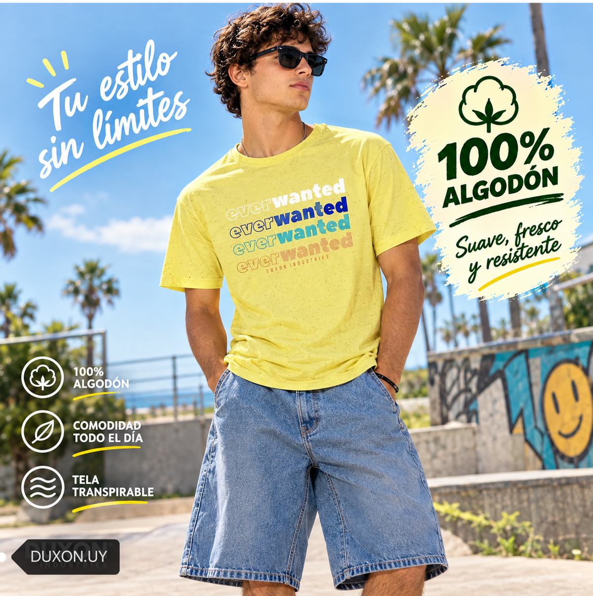 REMERA EVERWANTED AMARILLO