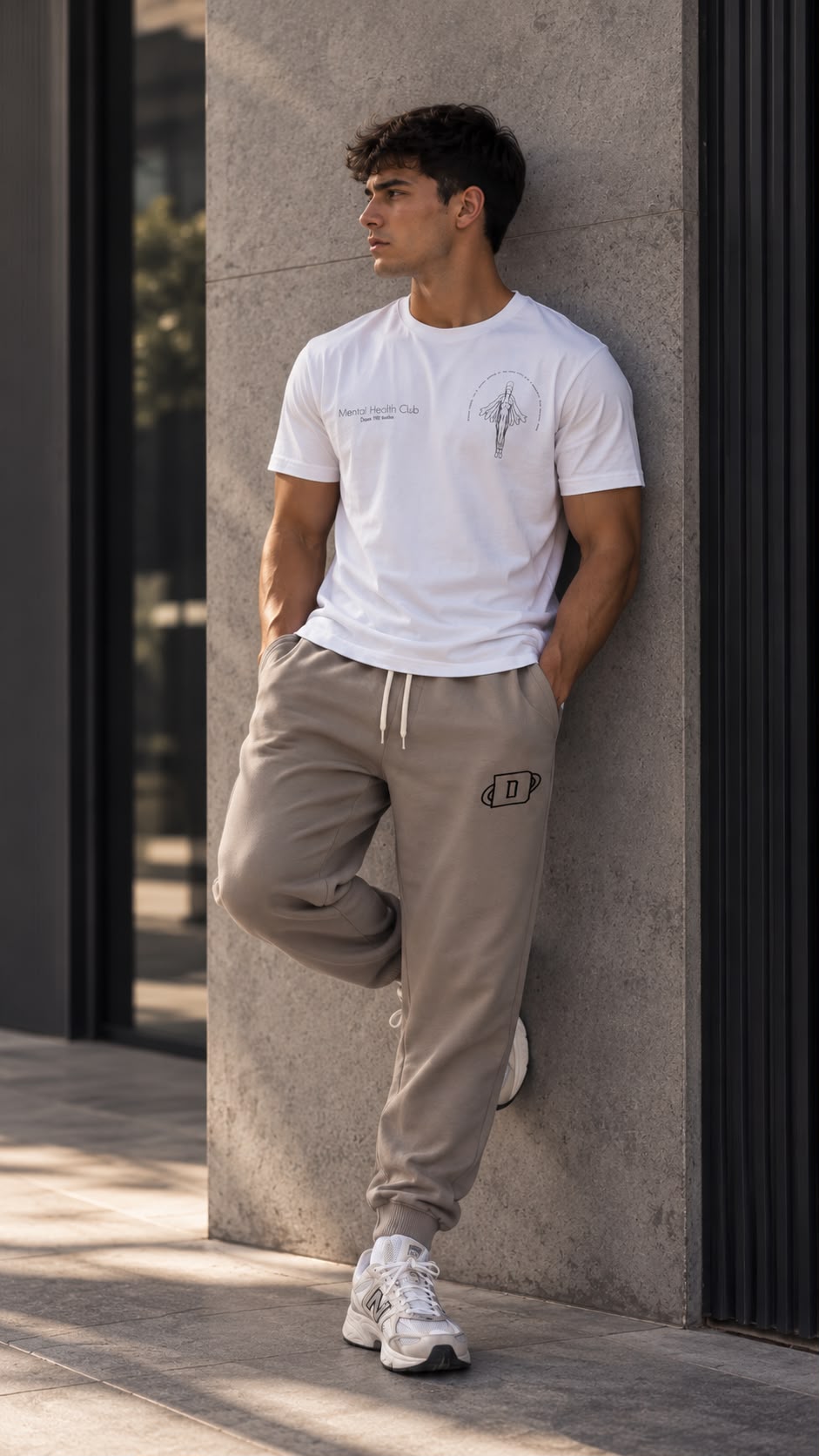 Jogger deportivo con puño