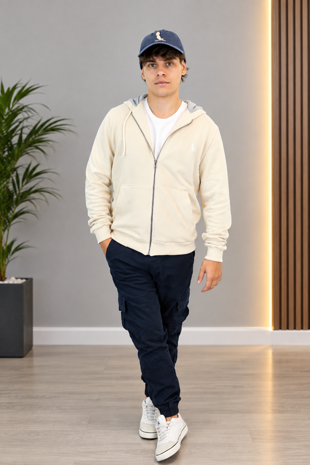 CAMPERA CAPUCHA, DE PUNTO