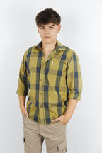 CAMISA A CUADROS VERDE OLIVA