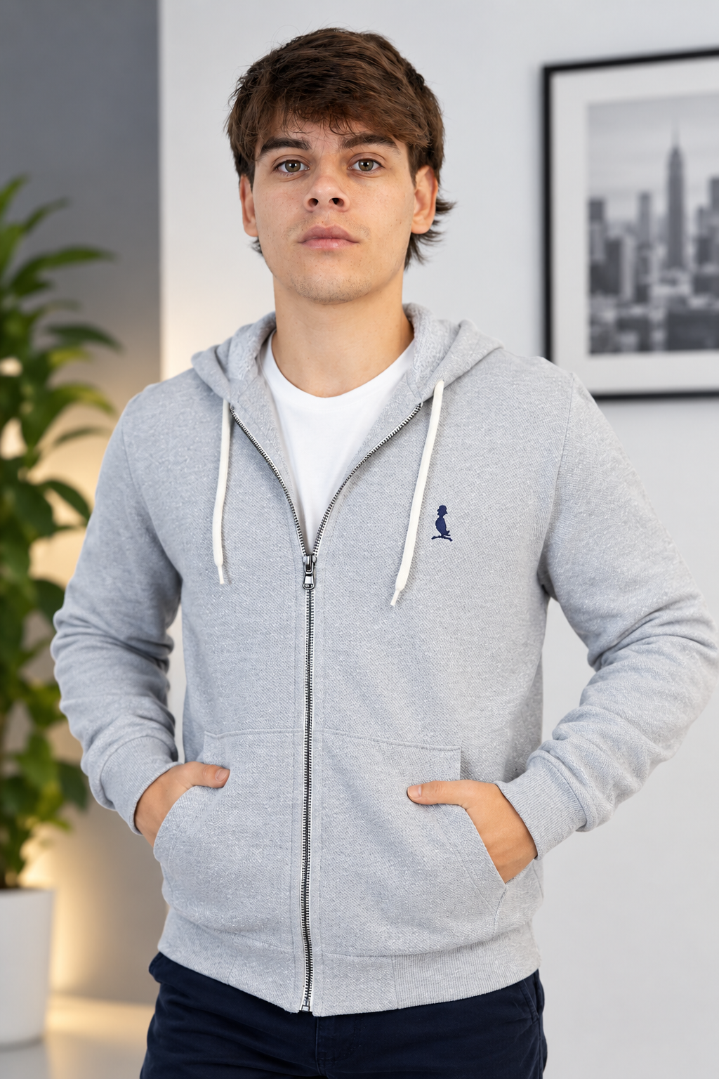 CAMPERA CAPUCHA DE PUNTO